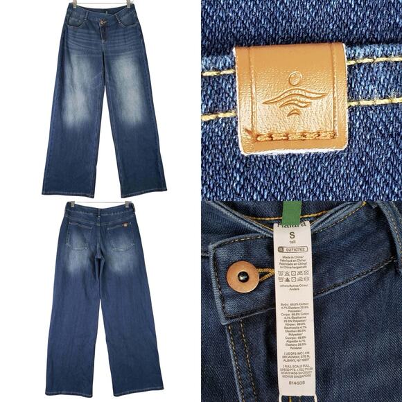 HALARA Denim - Halara Flex Asymmetric Low Rise Wide Leg Casual Jeans Womens Size Small Tall New